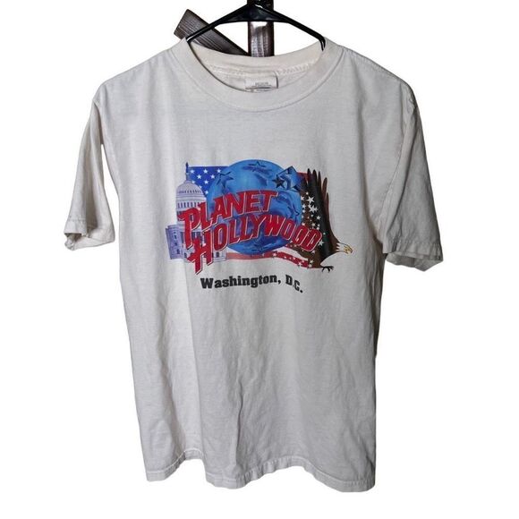 VTG 1991 Planet Hollywood USA T Shirt Medium - Picture 1 of 4